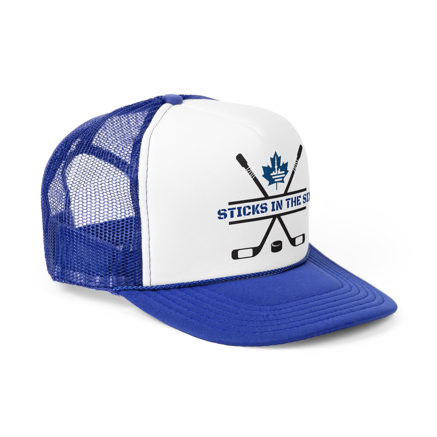 "Sticks in the Six" Blue Leaf Truckers Cap