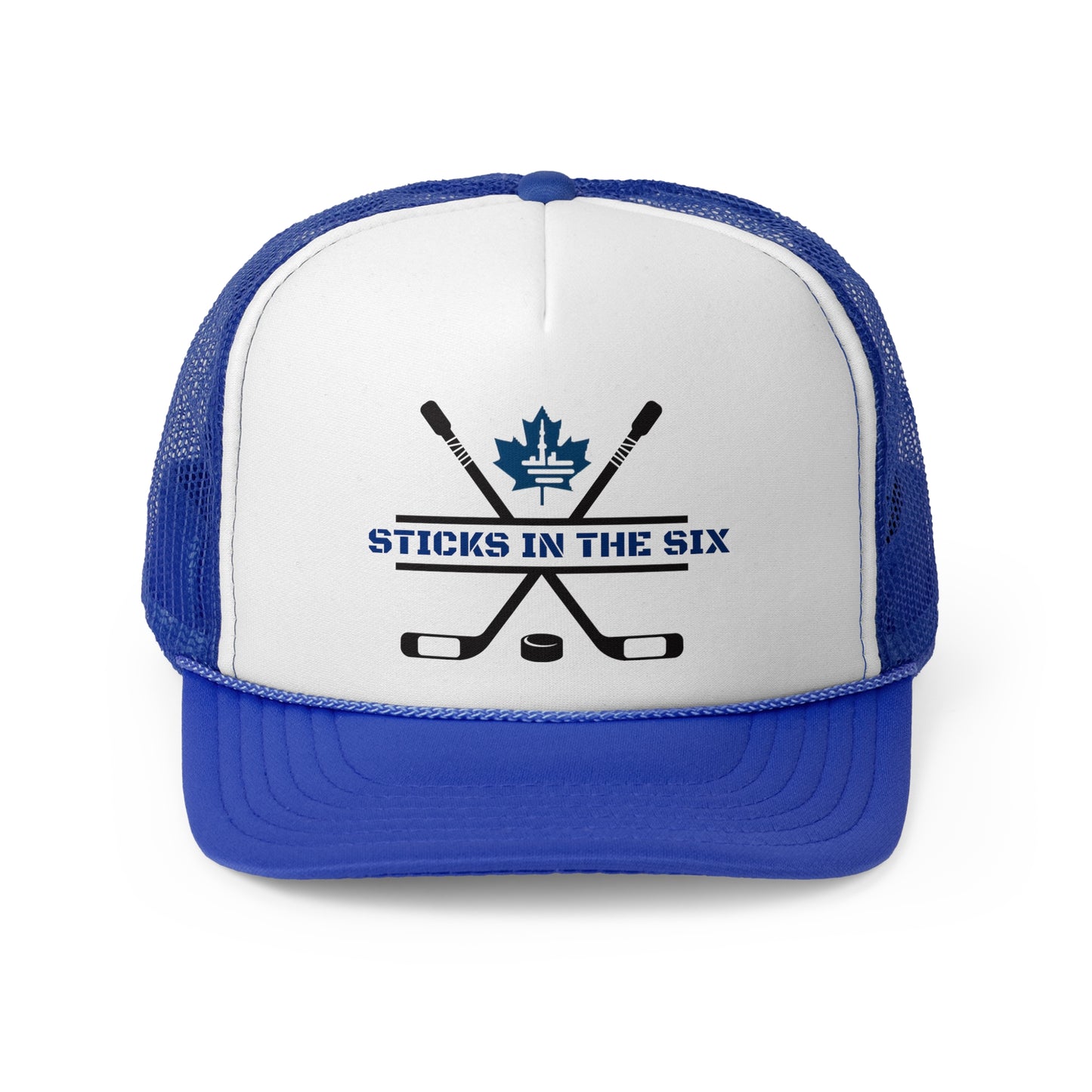 "Sticks in the Six" Blue Leaf Truckers Cap