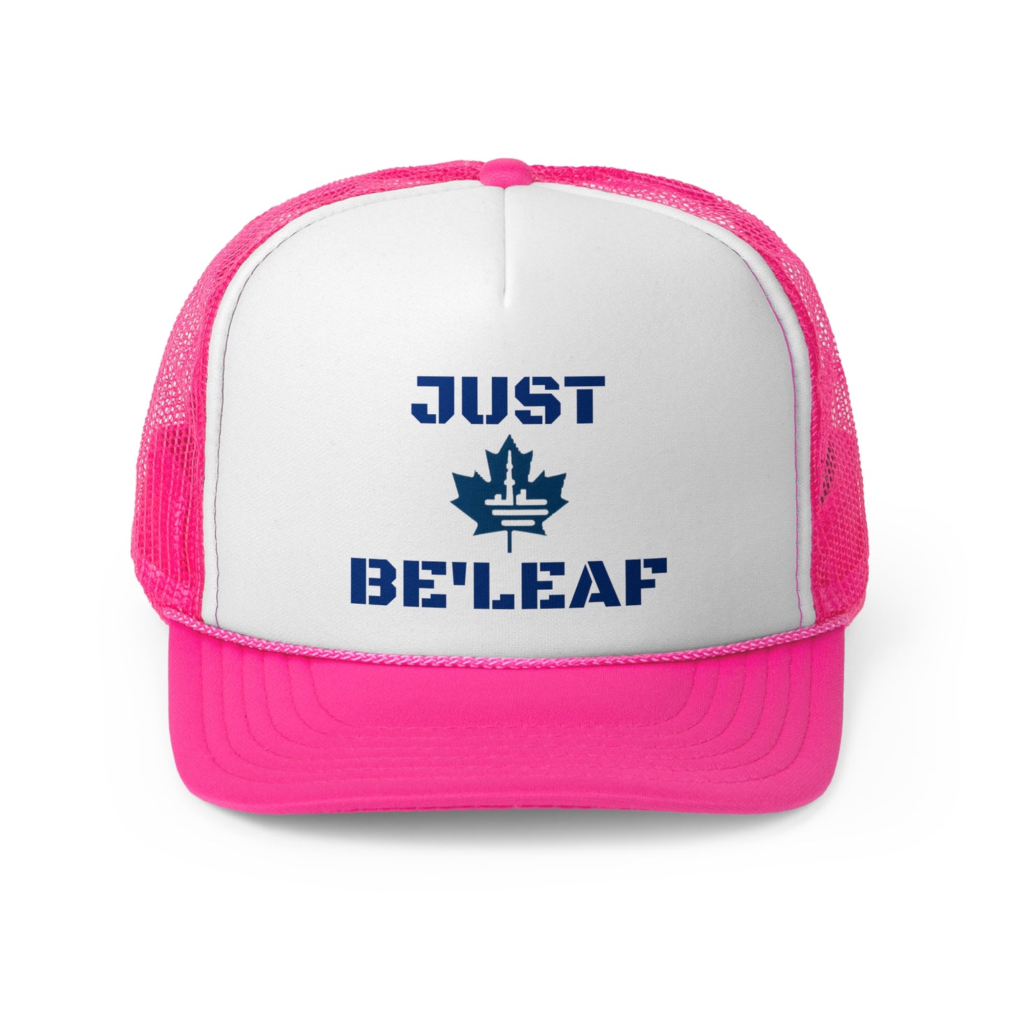 "Just Be'Leaf"  Blue Leaf Truckers Cap