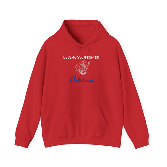 "Oshawa Throw-Back Gennies" Red Hoodie