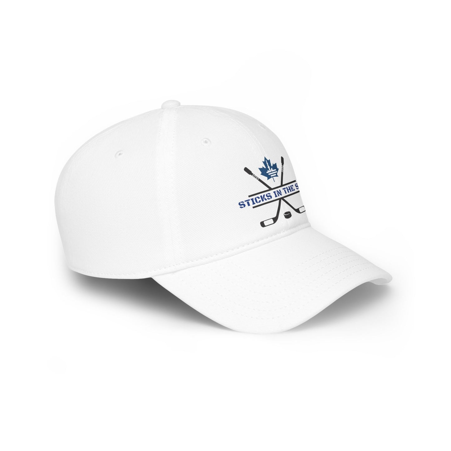 "Sticks in the Six" Blue Leaf White Low Profile Cap