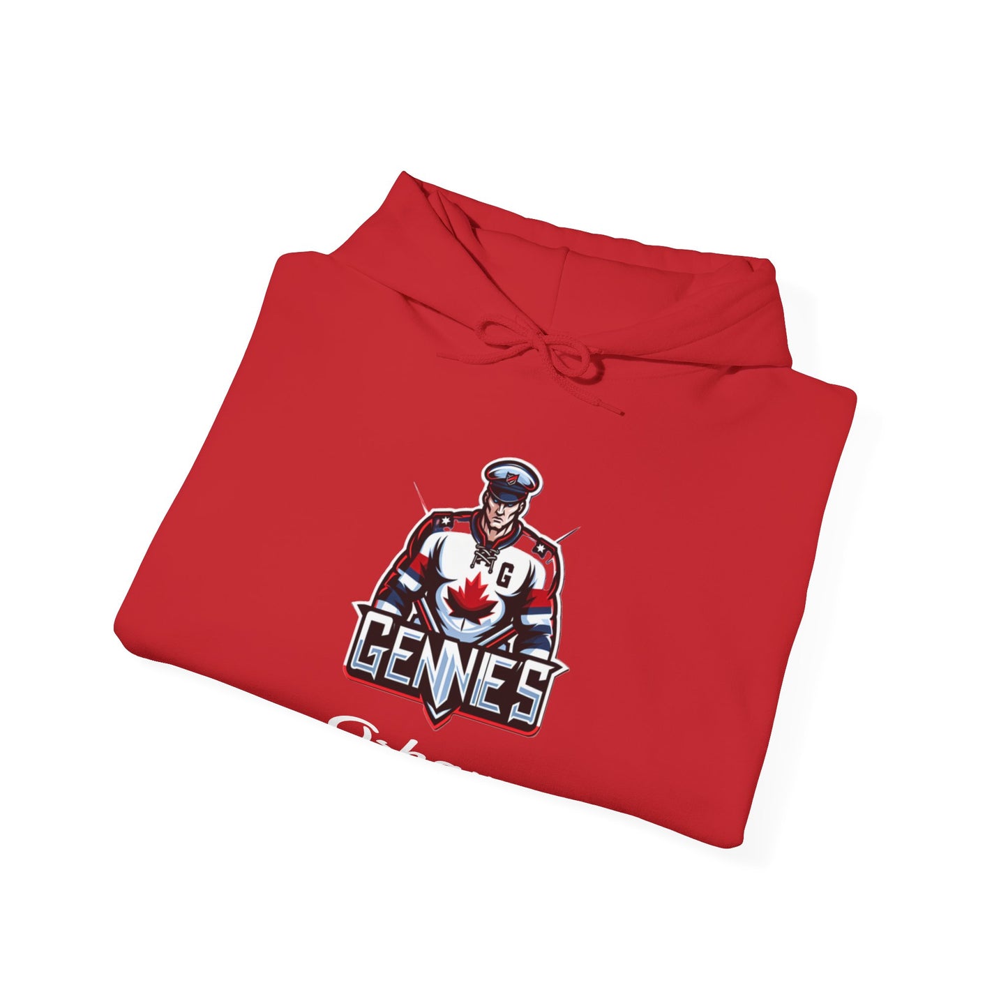 "Oshawa Stylized Gennies"  Red Hoodie