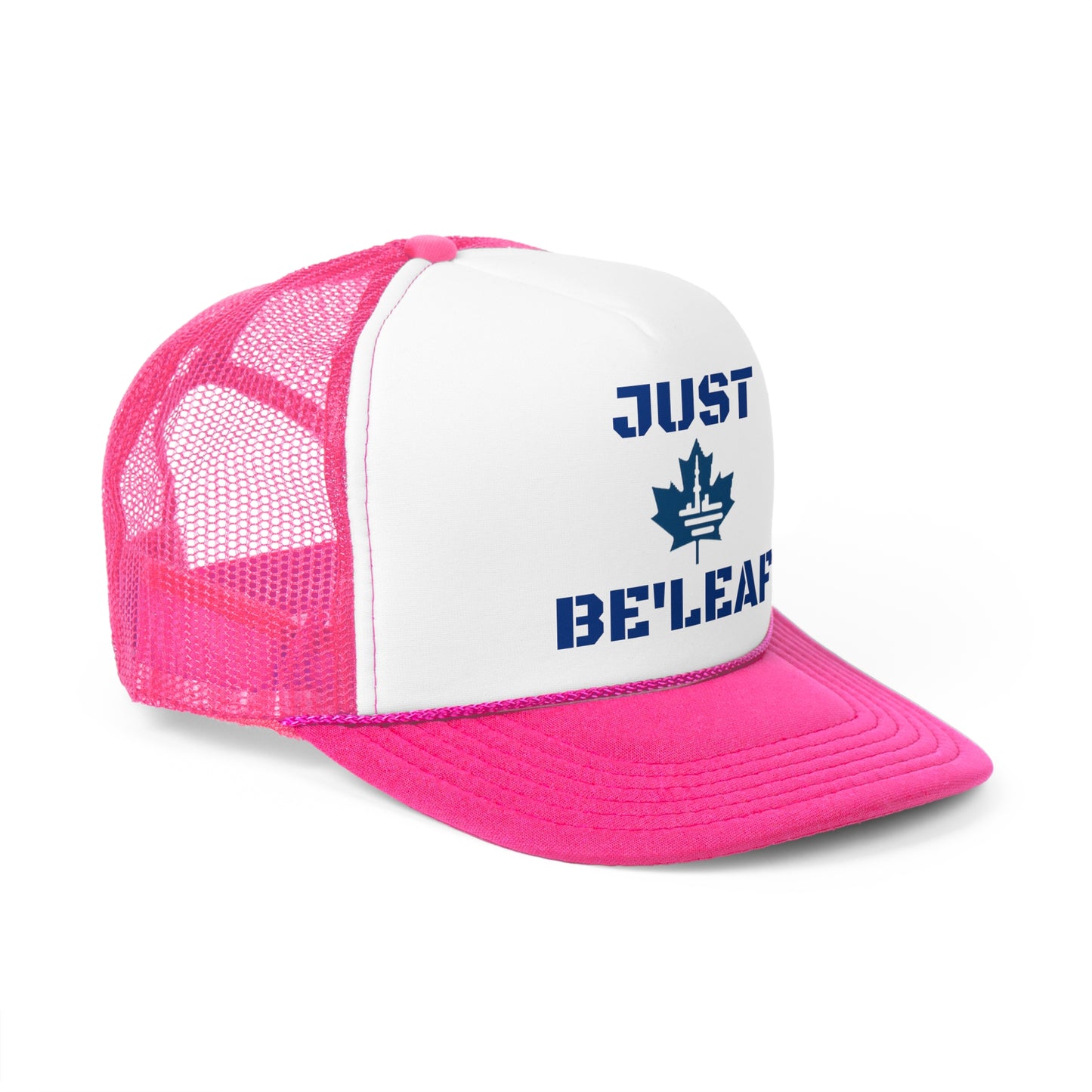 "Just Be'Leaf"  Blue Leaf Truckers Cap